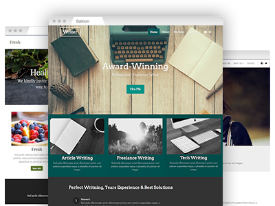 An assortment of easy–to–redesign themes